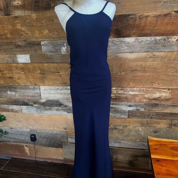 👗✨  Calvin Klein Navy Evening Gown ✨👗 - Picture 1 of 8